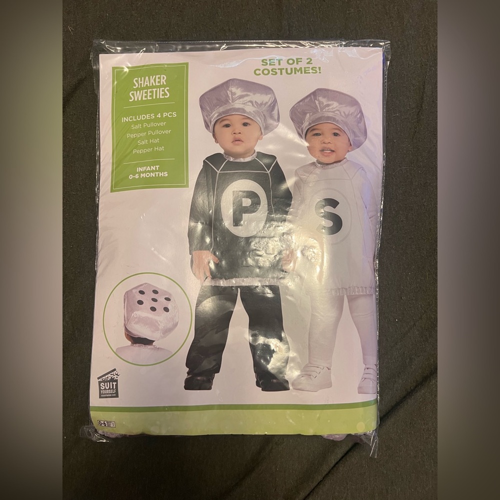 NWT Infant Shaker Sweeties Costume Set - Black & White, 0-6m